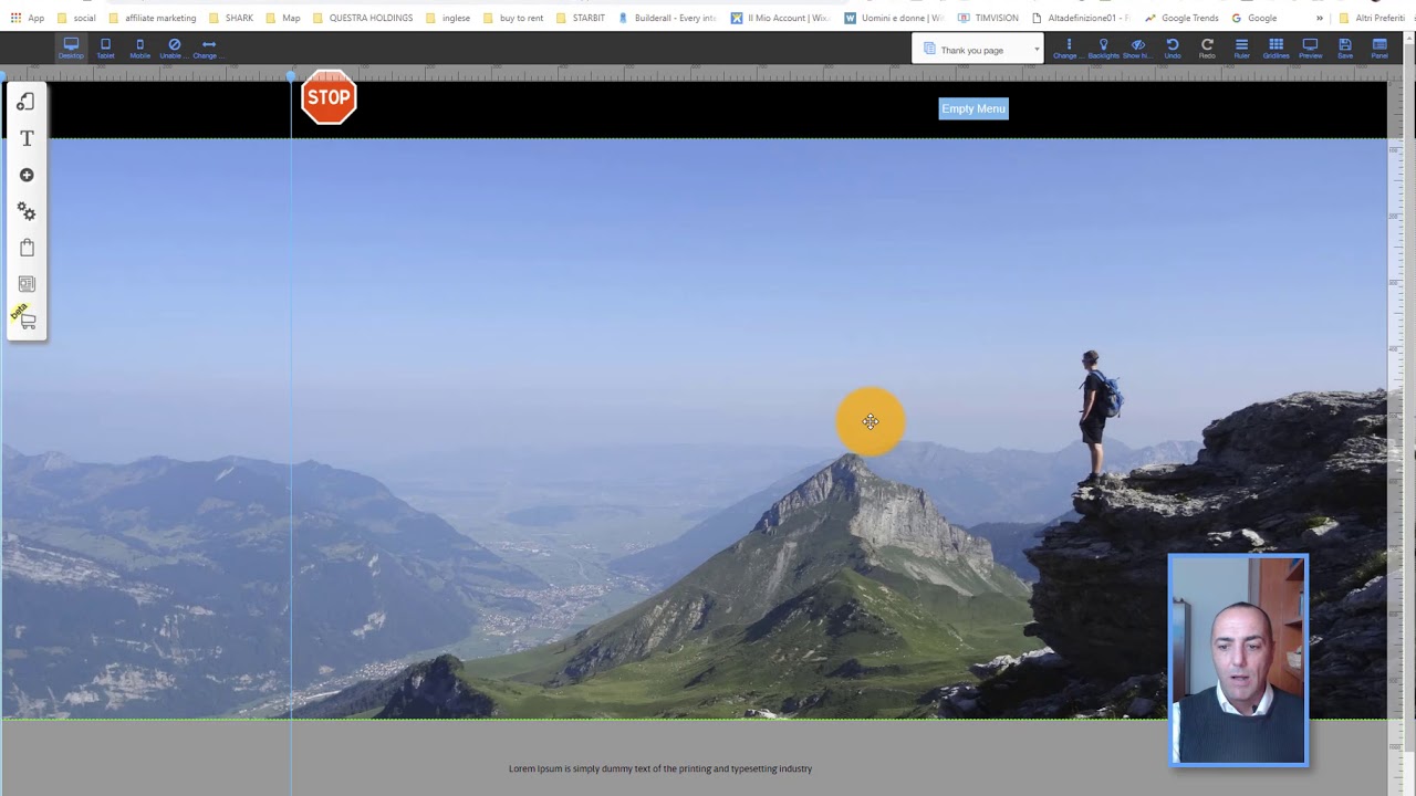Builderall Accademia layout e raggruppamenti come si lavora