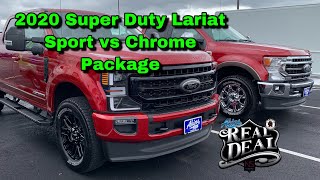 2020 Ford Super Duty Lariat Sport vs Chrome Package