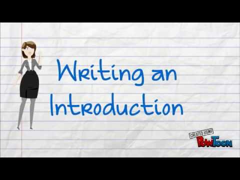 Video: How To Write An Introduction