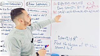 Linear Combination Span Linear Independence Basis And Dimension شرح