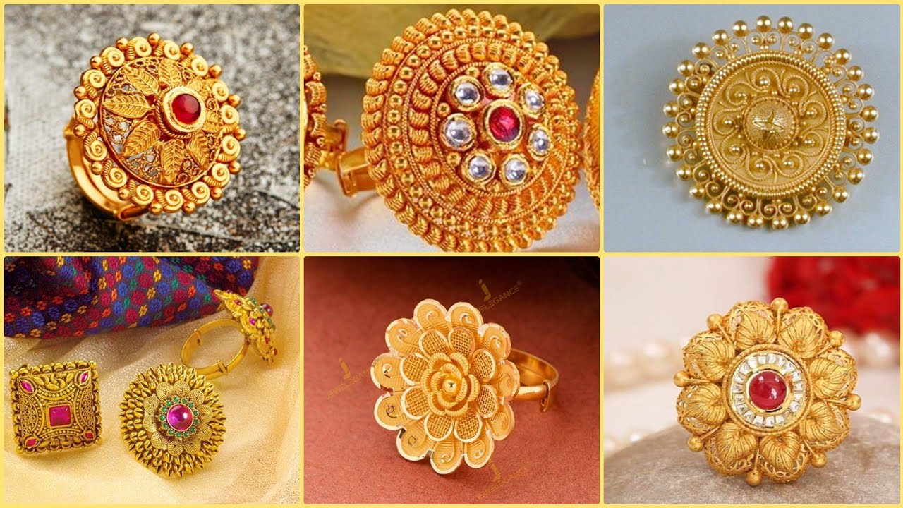 Latest Bridal Gold Umbrella Ring Design Styles 2020 | Gold Rings New Design  2020 | Gold Jewelry 2020 - YouTube