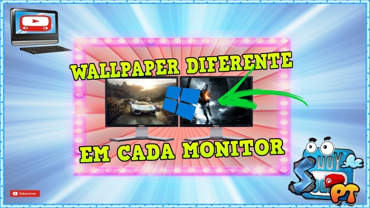 Como Colocar Wallpaper Diferente em Cada Monitor no Windows 10 YouTube