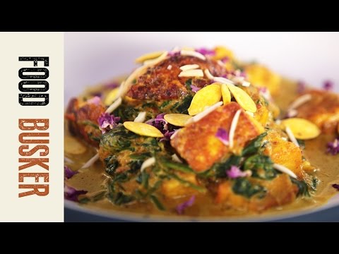 Video till Saag Paneer med halloumi