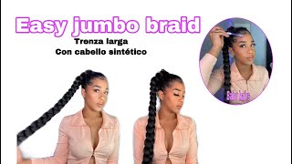 Como hacer trenza larga con pelo sintético - Easy jumbo braid 💓|pamssweet| screenshot 1