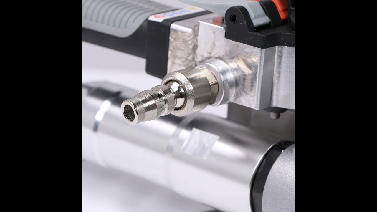 The pneumatic packing machine utilizes friction welding principles to secure packages.