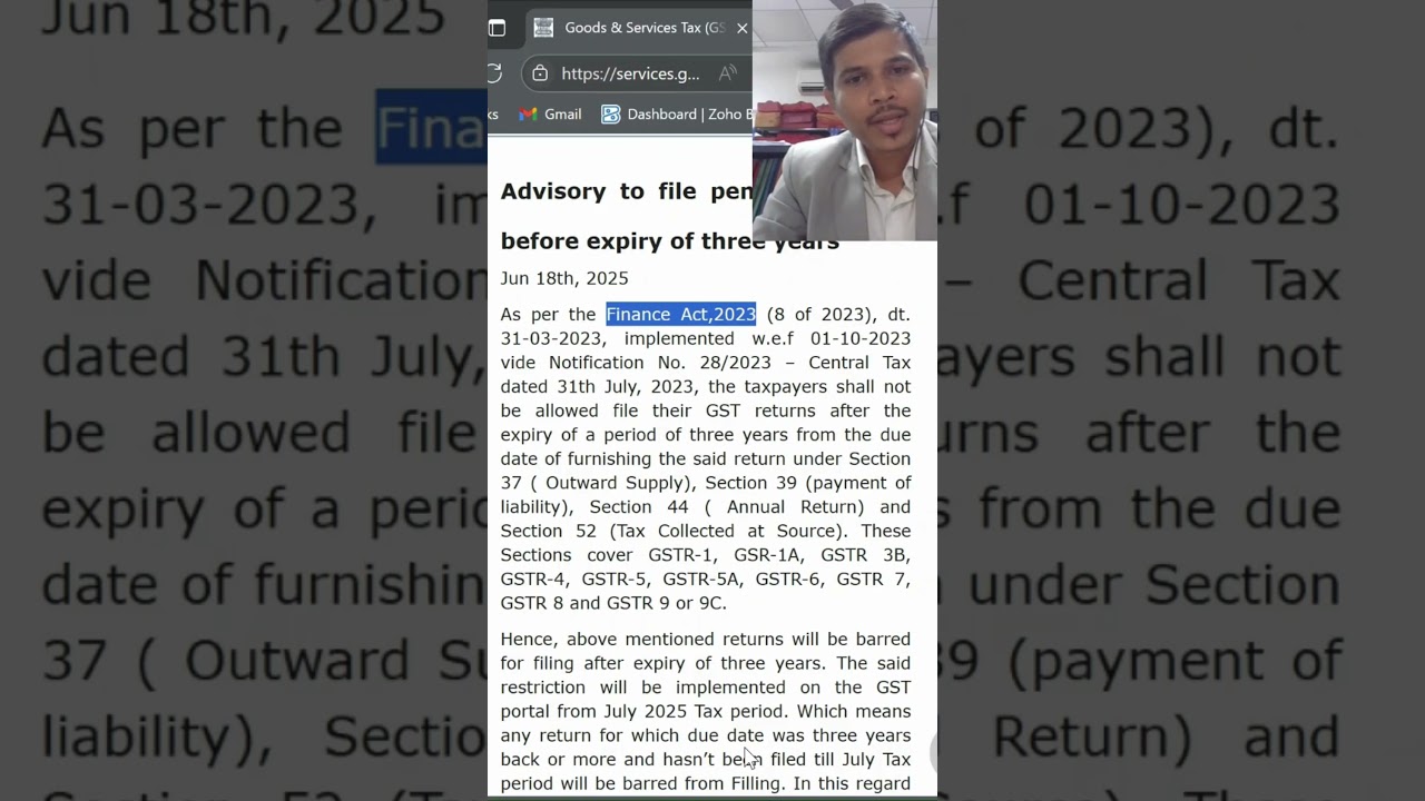 🚫 GST Returns Older Than 3 Years? BLOCKED After July 2025!