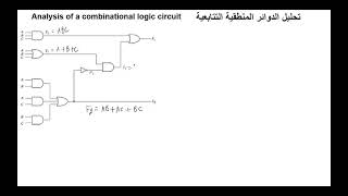 Analysis of a Combinational Logic Circuits  تحليل الدوائر المنطقية التتابعية