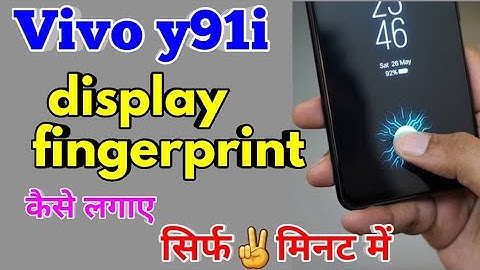 Vivo y91i Me Display Fingerprint Lock Kaise Lagaye | Display Fingerprint Lock Vivo y91i | #vivoy91i