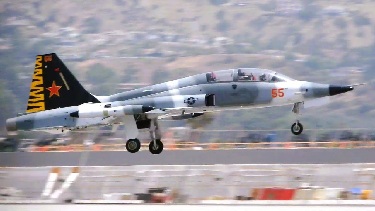 Northrop F-5 Start-Up, Taxi & Takeoff - Supersonic Light Fighter Aircraft