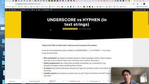 UNDERSCORE vs HYPHEN (in text strings)