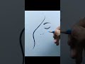 How To Draw Girl Face Art Shorts Shortsvideo Girldrawing 