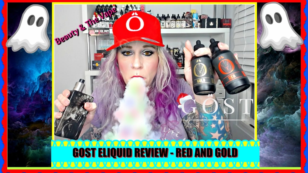 💋 GOST VAPOR ELIQUID REVIEW - RED & GOLD #beautyandthevape💋