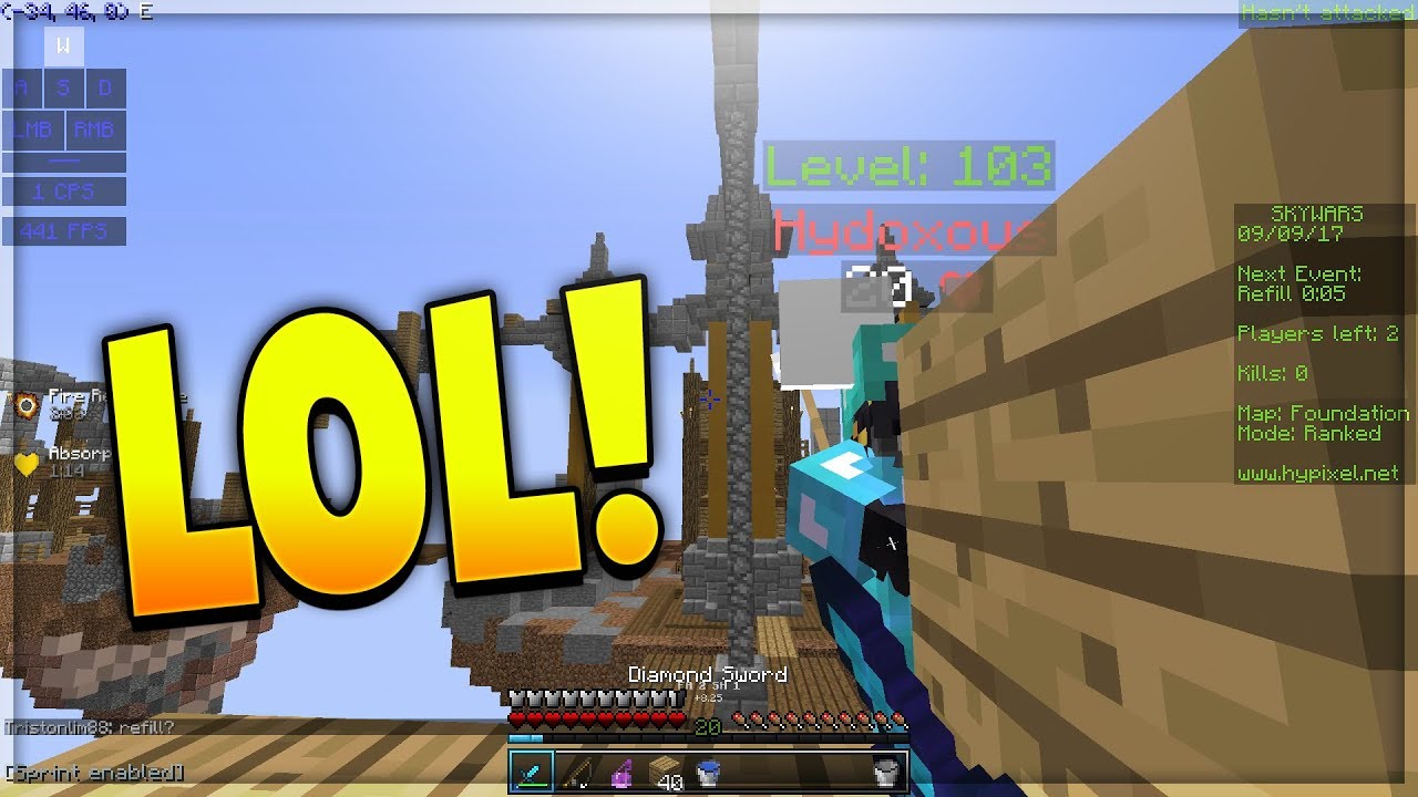 hydoxous fall for for my trap ! ROAD TO MASTER#5(2048-2108) | HYPIXEL RANKED skywars s18