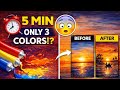 Only 3 Colors… Amazing Sunset 😱🔥