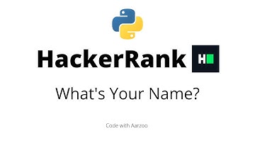 Whats your name  || HackerRank Solution