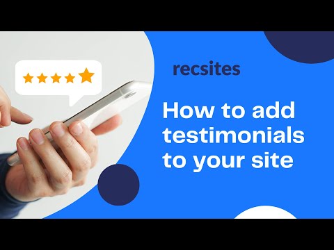 Add testimonials to your website