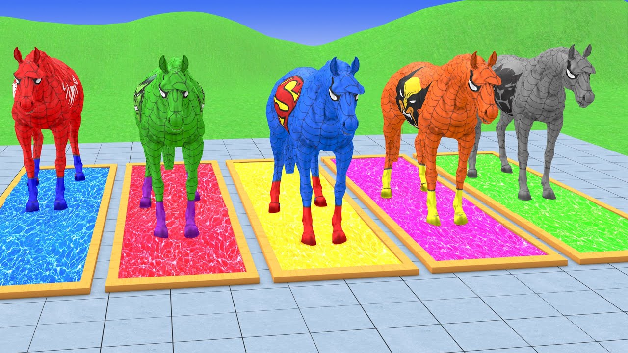 Long Slide Game With Elephant Gorilla Buffalo Hippopotamus Tiger 3d Animal Game Funny 3d Animals