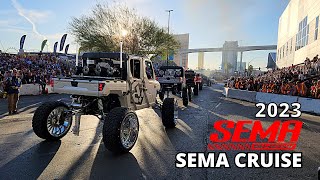 SEMA Cruise 2023  Highlights Of Awesome Cars And Trucks Leaving The 2023 SEMA Show Las Vegas