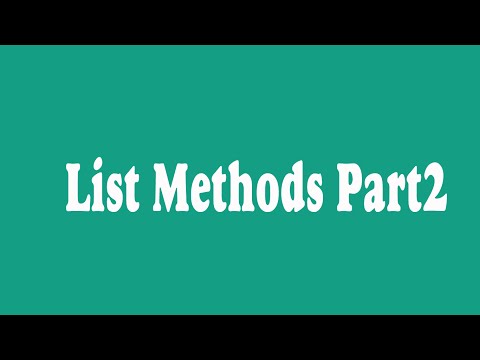24 _ Python List Methods Part 2 (Arabic)