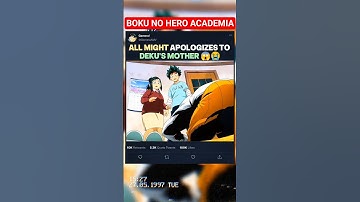 ALL MIGHT apologizes to DEKU