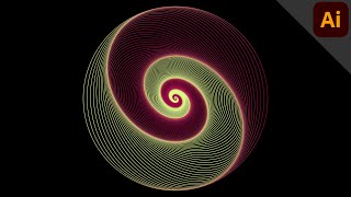 Spiral inside circle | Gradient swirl | ILLUSTRATOR TUTORIAL - ABSTRACT & CREATIVE