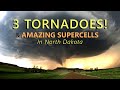 Multiple TORNADOES and INCREDIBLE STORMS in ND! HIGHLIGHTS