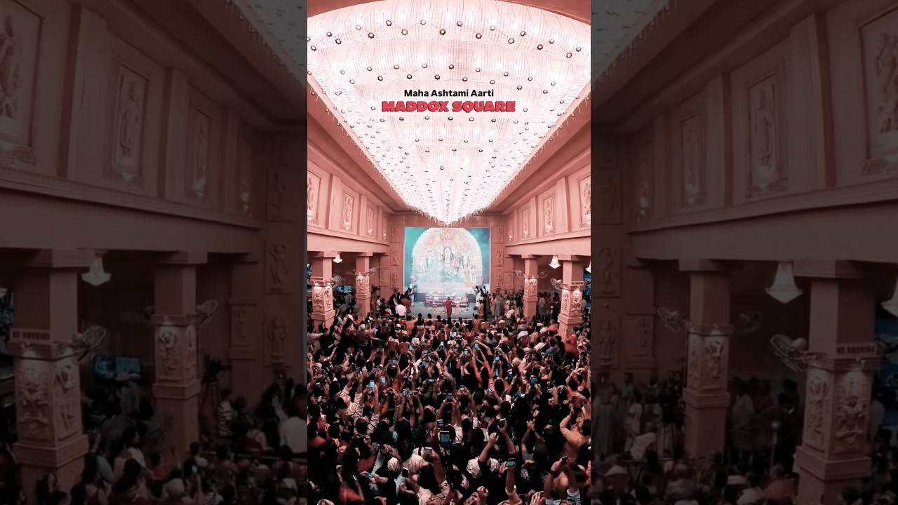 Maddox Square 2025 Aarti Look ✨ Best Durga Puja in South Kolkata | Best Durga Pujo near Ballygaunge