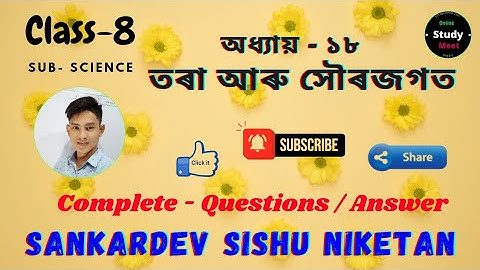 Class-8 // Sub-Science // Chapter-18 // Sankardev sishu niketan