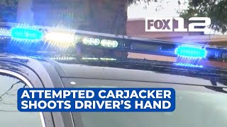 Driver shot in hand during attempted carjacking in SE Portland