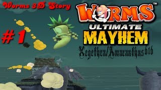 Worms Ultimate Mayhem - Worms 3d Story - Part 1 - [With Commentary]