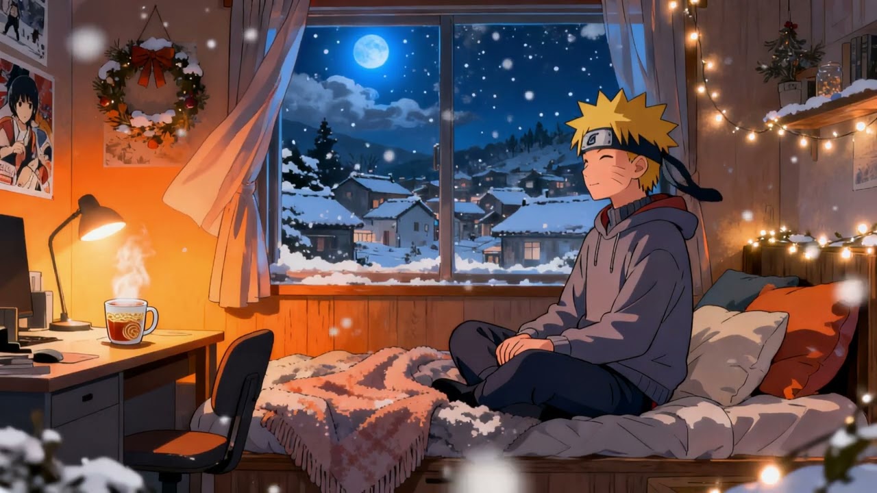 Naruto Winter Lo-Fi ❄️🍃 | Cozy Anime Beats to Relax & Study (1 Hour)