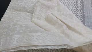 Super exclusive white Jamdani cotton saree collection 100 count thread.