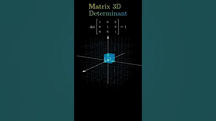 Matrix 3D Determinant - Visual meaning #maths #physics #shorts