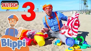 Blippi Deutsch - Lernt Farben und Zählen am Strand | Abenteuer und Videos für Kinder