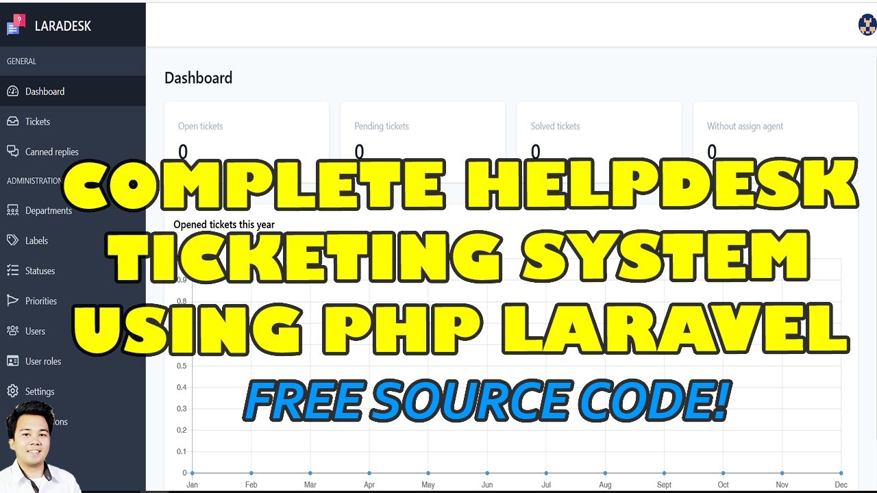Complete Helpdesk Ticketing System using PHP Laravel and MySQL