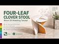 Four-Leaf Clover Stool Rhino Modeling