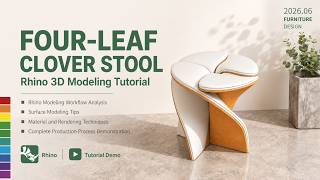 Four-Leaf Clover Stool Rhino Modeling