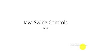 Java swing controls part1