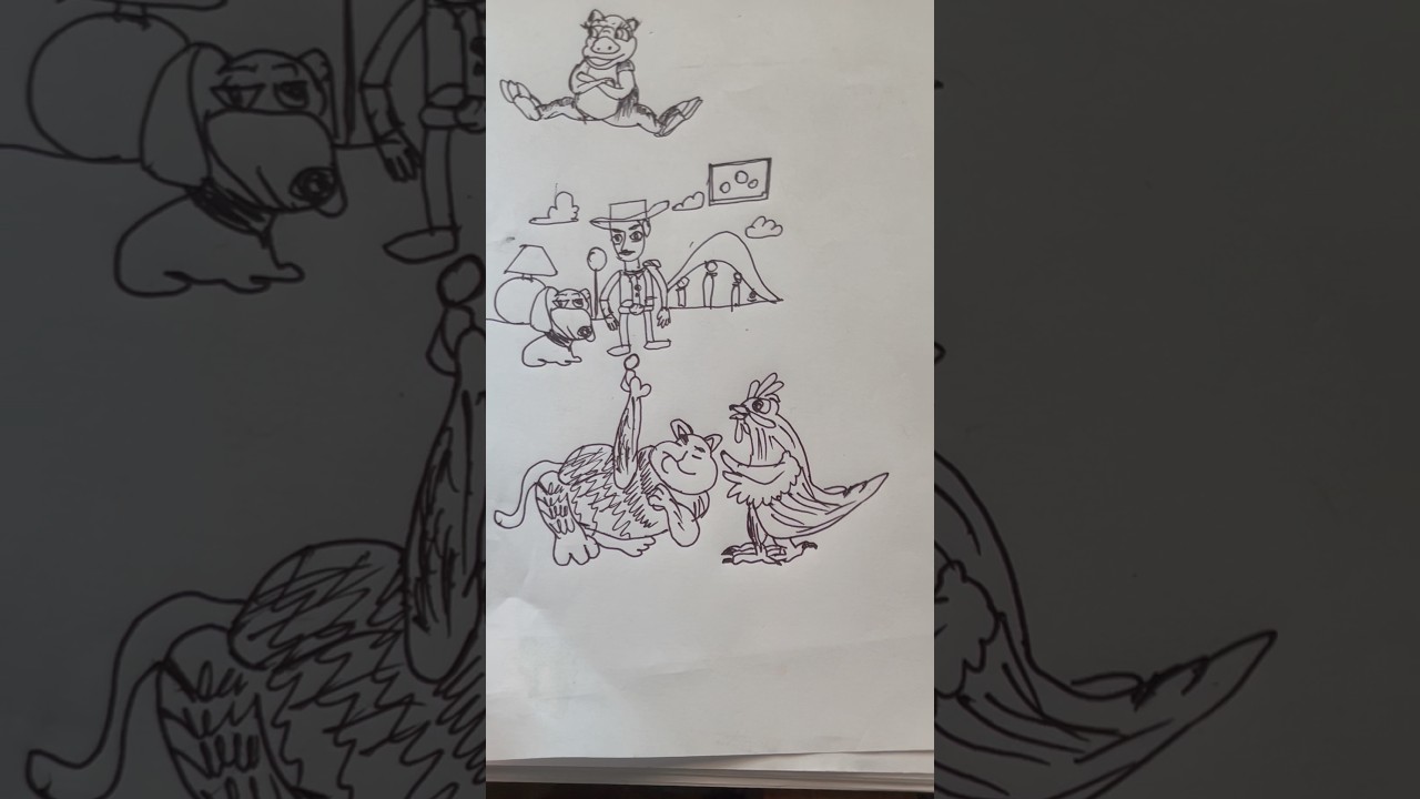 Draw A Cat & A Chicken