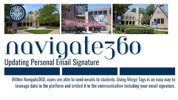 Navigate3360 Updating Email Signature