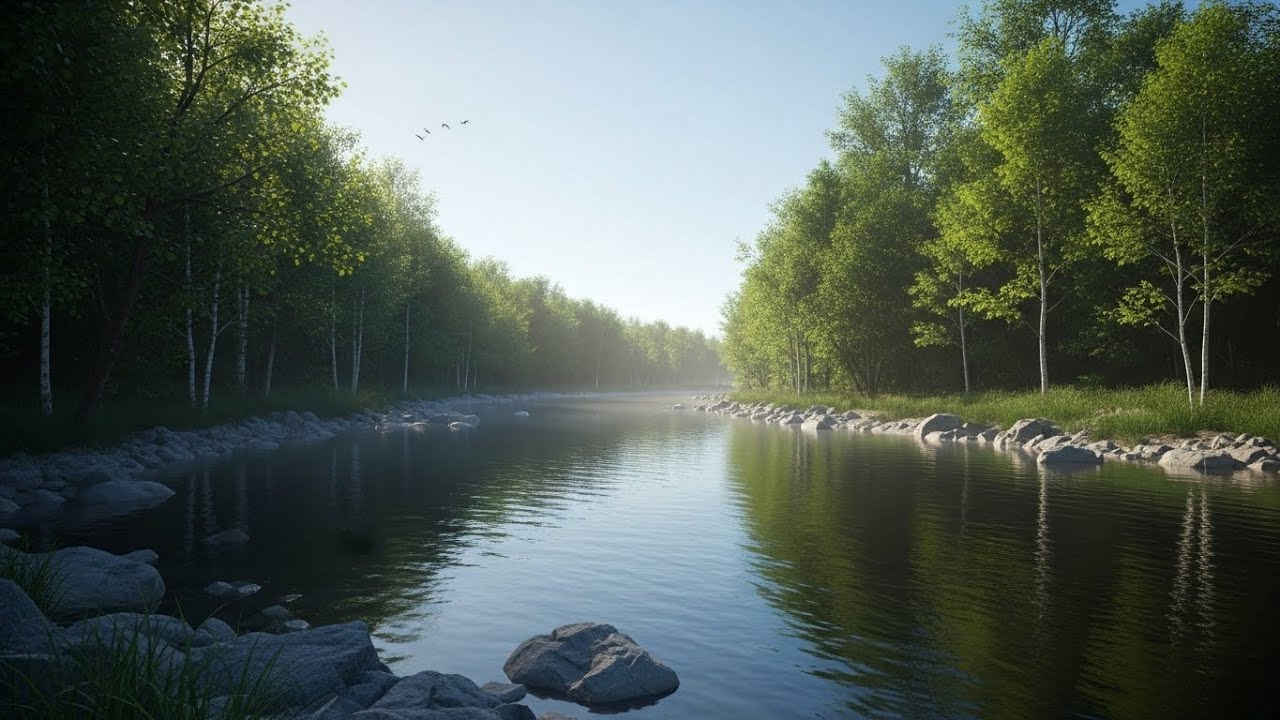 River Stream Sounds 🌊 Relaxing Water Ambience for Sleep and Stress Relief 