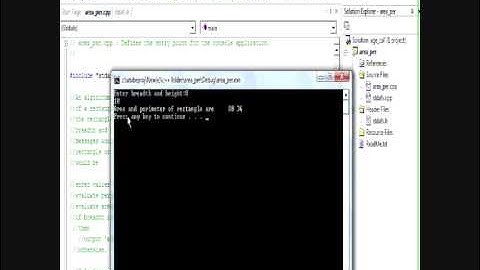 c++ Programming  - 3 - if/else - area / perimeter