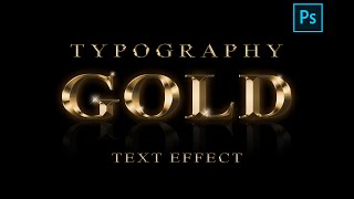 3D Typography GOLD effect 08 || Photoshop Tutorial - #typography  #photoshoptutorial