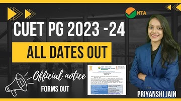 CUET PG 2023 Forms are out | CUET PG 2023 All Important Dates | Priyanshi Jain | Sagar University