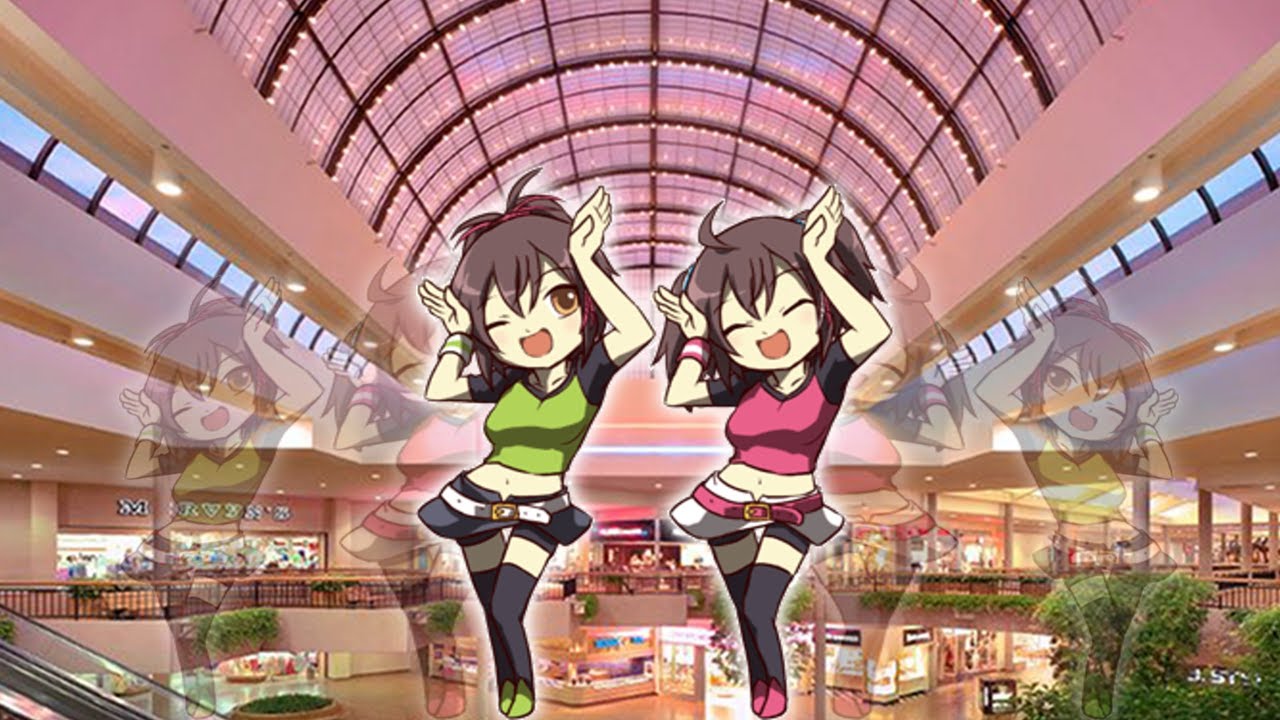 caramelldansen but played in a big empty mall