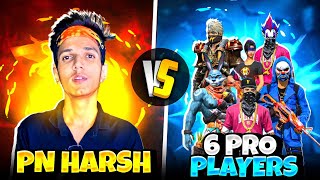 PN HARSH vs 6 PRO PLAYER'S || Playing For The First Time 1 V 6 In Custom Room - Garena Free Fire screenshot 5