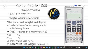 Problem: Basic Soil Properties, Weight-Volume Relationship