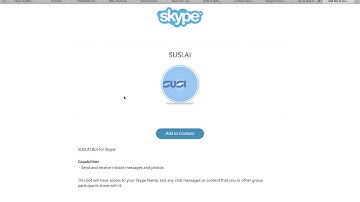 How to Talk to SUSI.AI on Skype
