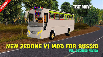 NEW ZEDONE V1 MOD FOR BUSSID | Full Explained Video | Gameplay in Bussid | #Bussimulatorindonesia