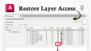 How to unlock layers in AutoCAD (Access Restored)